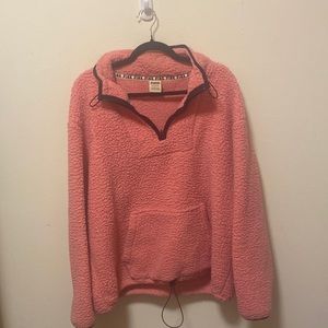 - PINK Quarter Zip Sherpa Jacket